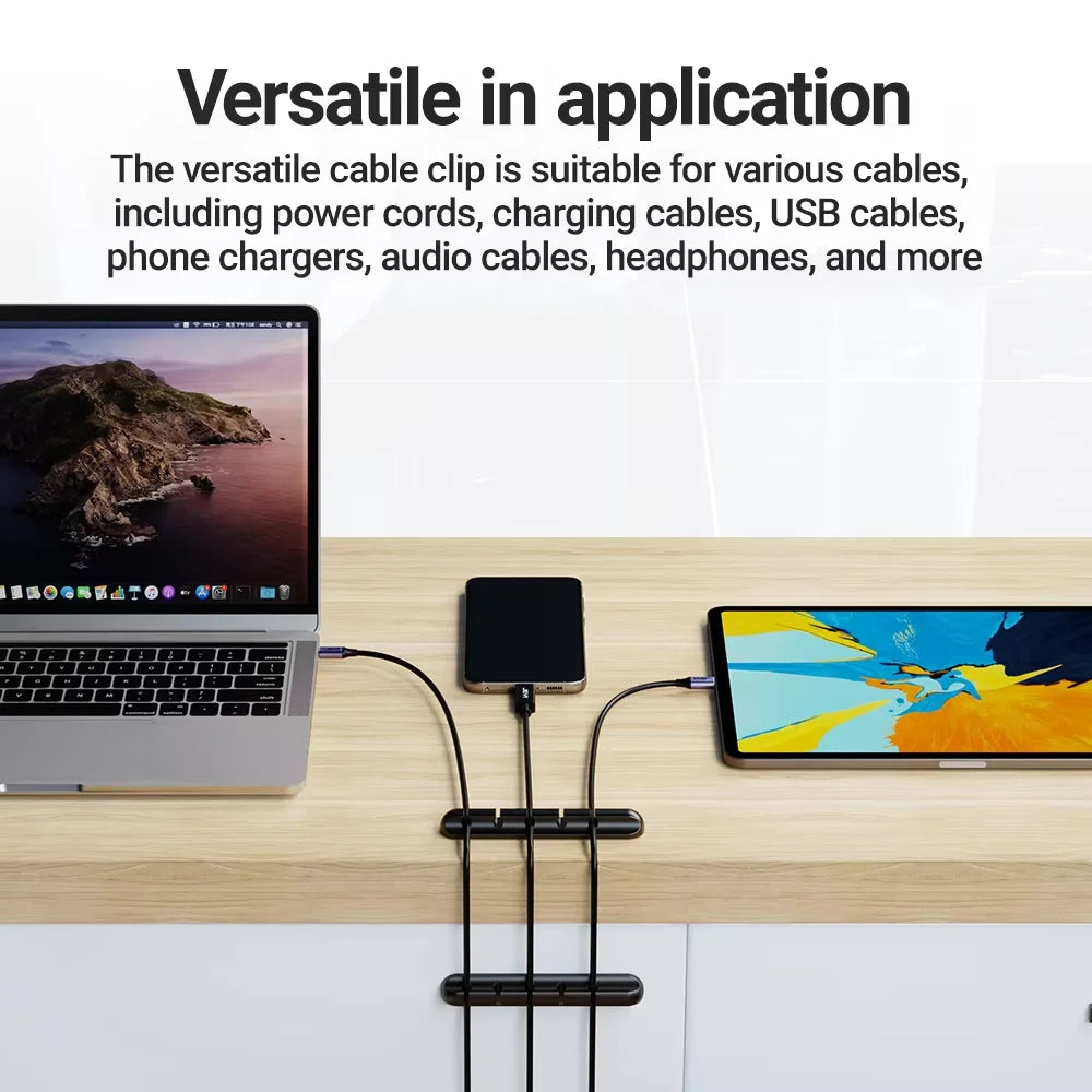 Adhesive Cable Holder Clips Cord Management